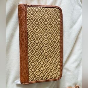 Thirty one Brown and Tan Woven Wallet
